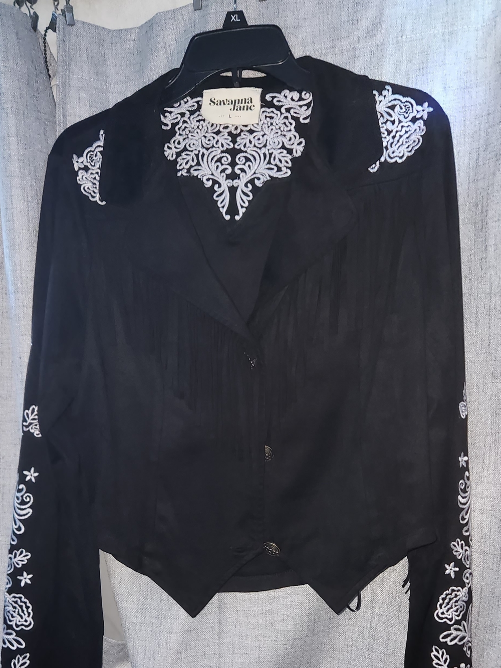 Savanna Jane Women's Black Embroidered Western Jacket